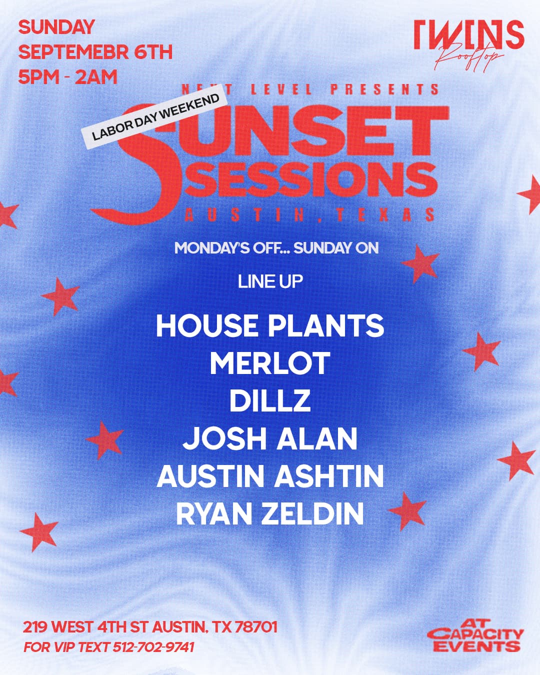 SUNSET SESSIONS (LABOR DAY WEEKEND)