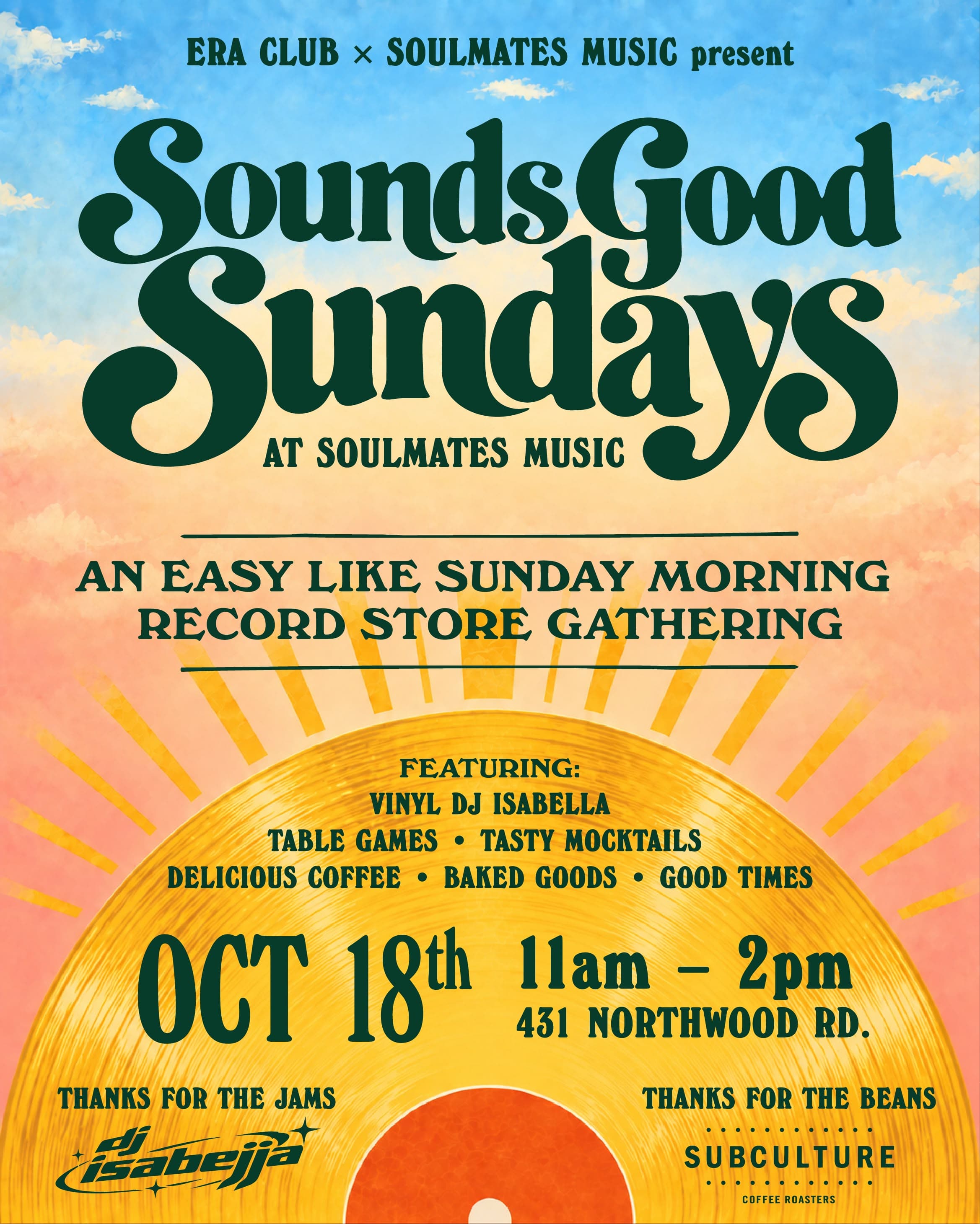 Sounds Good Sundays at Soulmates Music