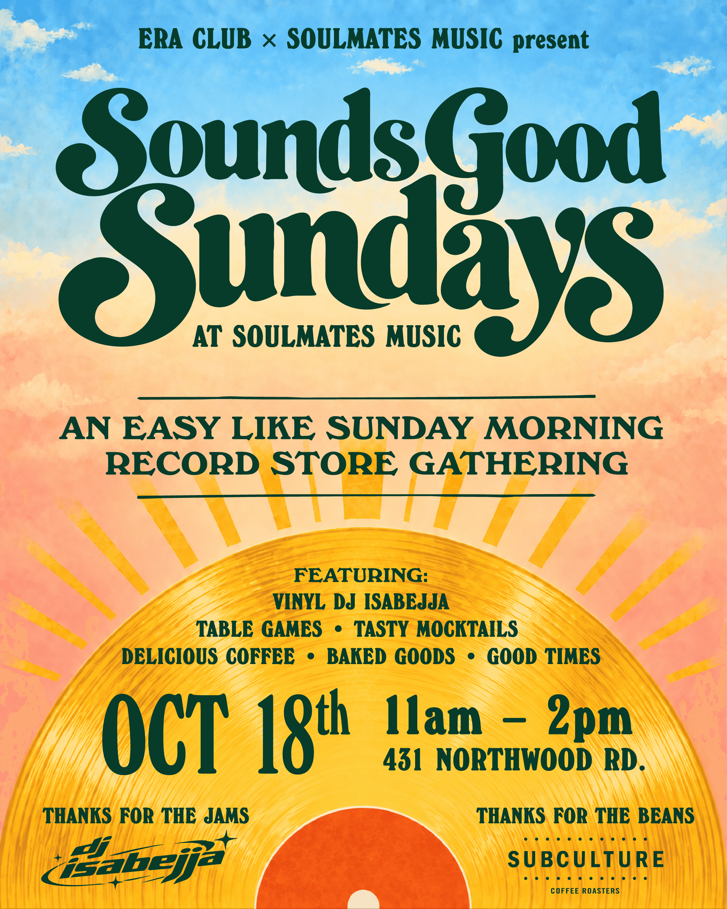 Sounds Good Sundays at Soulmates Music